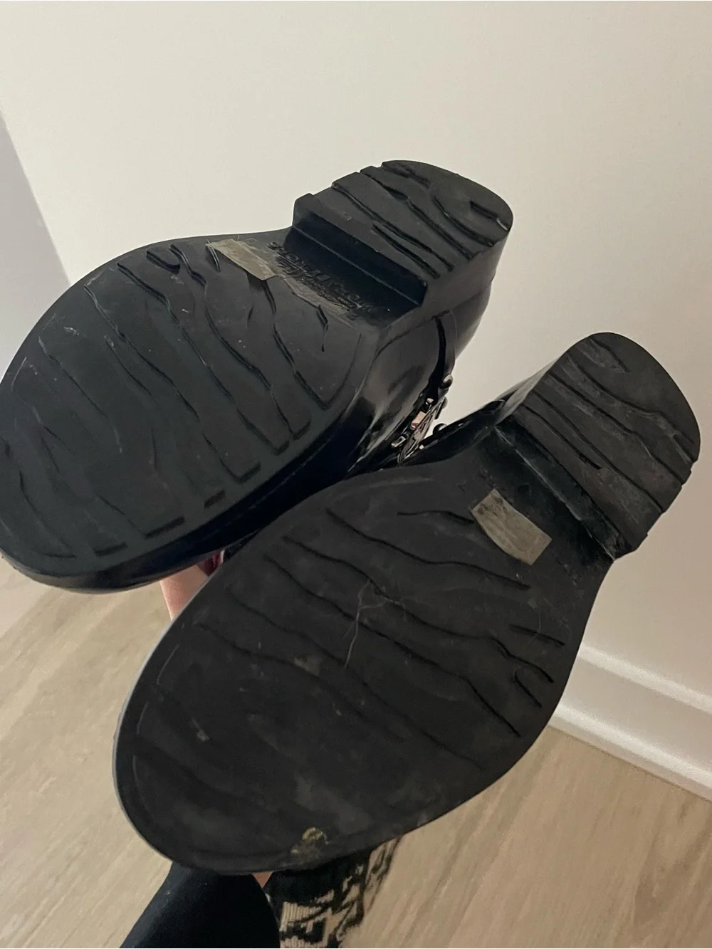 Michael Kors Black Logo-Trim Rain Boots with Knit Cuff